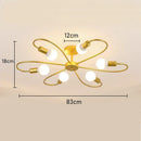 Axyaa Retro Industrial Chandelier LED Ceiling Lamp Wrought Iron Modern Fixture