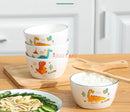 Axyaa Cartoon Ceramic Tableware Set - 4 Pieces