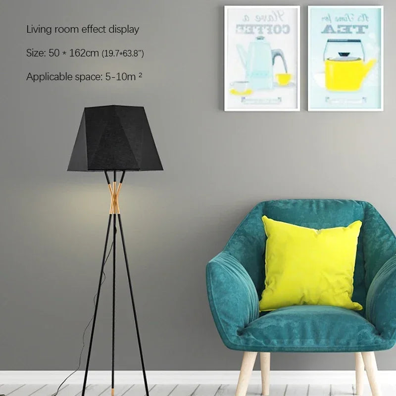 Axyaa Nordic Modern Floor Lamps Black Minimalist Art Lighting Fixtures