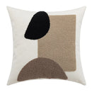 Axyaa Neutral Art Knot Cushion Cover 45x45cm Beige Coffee Brown Handmade Cotton