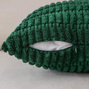 Axyaa Green Corduroy Throw Pillow Covers Set 20x20Inch for Couch Sofa Bed