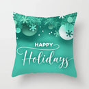Axyaa Merry Christmas Green Pillowcase Sofa Decoration Cover