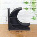 Axyaa Crystal Sun Moon Bookends: Heavy Duty Round Decorative Rack, Christmas Gift