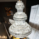 Luxury Crystal Villa Staircase Chandelier by Axyaa