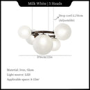 Axyaa Glass Chandelier: Postmodern Nordic Designer Pendant Lights for Home and Restaurant