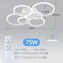 Axyaa Dimmable LED Ceiling Light with Remote Control - Modern Chandelier for Bedroom and Living Room