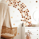 Axyaa Boho Polka Dot Wall Stickers Kids Nursery Decor