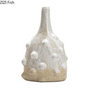 Axyaa Round Ceramic Vase Thorny Desk Decoration Modern Home Floral Arrangement