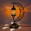Axyaa Vintage Art Deco Mosaic Glass Table Lamp