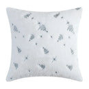 Axyaa Christmas Tree Embroidered Pillow Cover - Plush Snowflake Throw Cushion Cover