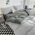 Axyaa Solid Color 4-Piece Bedding Set for Double Bed