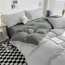 Axyaa Solid Color 4-Piece Bedding Set for Double Bed