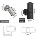 Axyaa Stainless Steel LED Wall Lamp - Up Down Spotlight Sconce