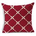 Geometric Linen Seat Cover 45x45cm for Home Decor - Axyaa