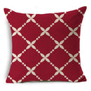 Geometric Linen Seat Cover 45x45cm for Home Decor - Axyaa