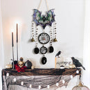 Flat Pumpkin, Bat, Witch Stained Acrylic Agate Pendant Window Hanging Suncatcher by Axyaa