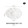 Axyaa Ceramic Western Dining Plate Set for High-End Restaurants & Home - Pleated Design