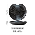 Axyaa Ceramic Japanese Style Irregular Bone Saucers for Cakes, Snacks, Fruits