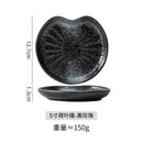 Axyaa Ceramic Japanese Style Irregular Bone Saucers for Cakes, Snacks, Fruits