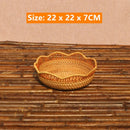 Rattan Basket Snack Bread Fruit Tray by Axyaa