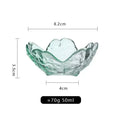 Axyaa Crystal Glass Dish Plate with Gold Rim, Blue Sea Snail Starfish Scallop design
