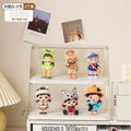 Axyaa Acrylic Figure Display Stand Transparent Box for Labubu Plush Toys Display