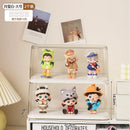 Axyaa Acrylic Figure Display Stand Transparent Box for Labubu Plush Toys Display