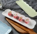 Axyaa Dessert Dim Sum Plate Creative Ceramic Tray for Bread Snacks