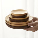 Axya Solid Wood Kitchen Dining Set - 1PC Wooden Plates Tableware for Home