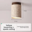 Axyaa Yellow Travertine LED Ceiling Lamp for Elegant Indoor Spaces