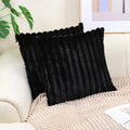 Axyaa Luxe Faux Fur Striped Throw Pillow Cover for Home Decor