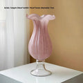 Axyaa High-Footed Glass Vase and Ornament - Ancient Style Elegance