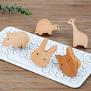 Cute Animal Wooden Hooks for Wall Keychain Coat Hanger Axyaa Home Decor