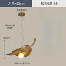 Axyaa Retro Leaf Wood Pendant Light for Commercial Decor, Bar, Restaurant, Hotel, Shop