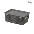 Axyaa Square Plastic Storage Basket with Lid: Versatile Home Organization Solution