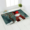 Santa Deer Welcome Mat by Axyaa: Festive Holiday Non-Slip Floor Decor