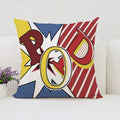 Axyaa Pop Art Cushion Cover: Fun Cartoon Pillow for Living Room Sofa or Bed