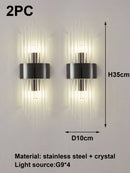 Luxury Crystal Wall Sconce Lights by Axyaa for Home Decor and Outdoor Night Light