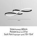 Axyaa LED Circle Ring Chandelier - Minimalist Aluminum Light, Dimmable for Living Room
