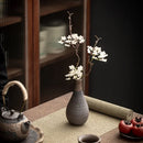Axyaa Retro Ceramic Small Vase for Tea Ceremony Zen Decor and Ornaments