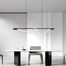 Axyaa Nordic Minimalist Metal Black Chandelier Bar Office Indoor Lighting