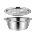 Axyaa Stainless Steel Strainer Set & Mixing Bowl for Slicing Fruits & Vegetables