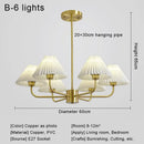 Axyaa Copper Chandelier - Retro American Modern LED Pendant Lamp for Home Decor