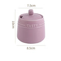 Axyaa Ceramic Condiment Jar Set with Lid, Spoon, Sugar Bowl, Salt Jars