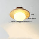 Axyaa LED Ceiling Lamp Nordic Style Yellow Travertine Acrylic Living Room Light