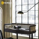 Axyaa Modern Swivel Wall Lamp with Long Arm in Gold/Black for Living Room