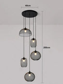 Axyaa Staircase Chandeliers: Modern LED Pendant Light Lamps for Living Room