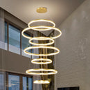 Axyaa Modern LED Pendant Staircase Chandeliers for Living Room Indoor Lighting