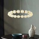 Axyaa Nordic LED Chandelier: Luxury Cream Bean Ceiling Light
