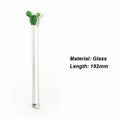 Axyaa Cactus Glass Stir Stick: Colorful, Long Handle for Cocktails, Juice, Coffee